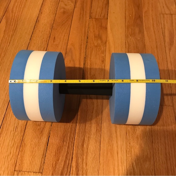 Aquatic Exercise Dumbbells - blue & white striped. Approx 10.5”L x 6”W. - Picture 8 of 9